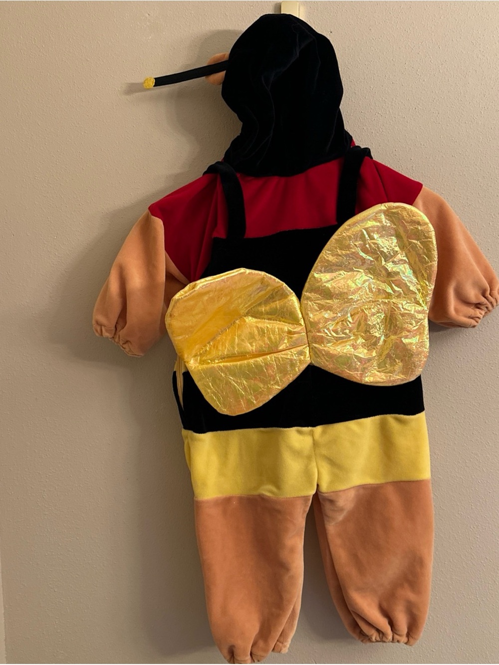 Vtg THE DISNEY STORE WINNIE THE POOH BEE Halloween Costume Size 18/24 Months - Picture 7 of 8